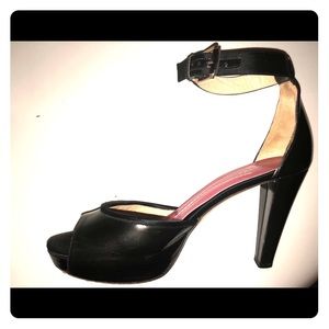 Kate Spade black ankle strap high heels